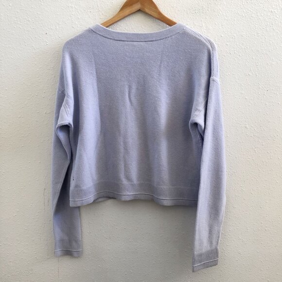 LULULEMON Nurture & Nature Serene Blue Boxy Pullover Sweater No Size Tag Check M - Picture 3 of 9